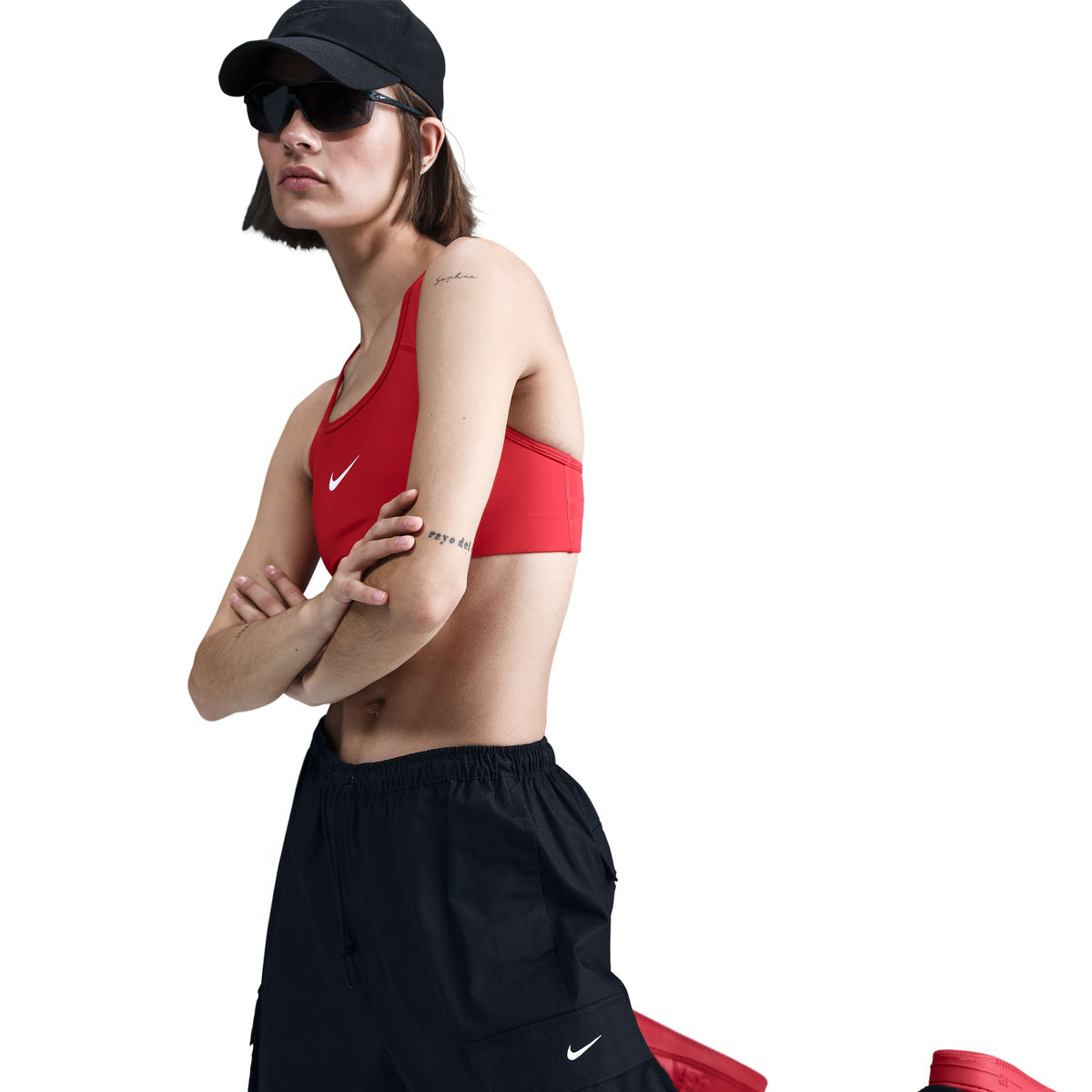 Nike W NSW Mid-Rise Oversized Cargo Pants - Black/White IB1058-010 