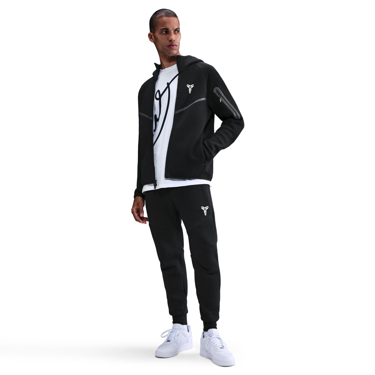 Kobe Bryant Tech Fleece Full-Zip Windrunner Jacket Black/White IB2713-010