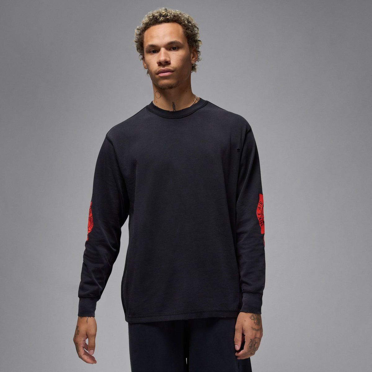 Jordan Rare Air Long-Sleeve T-Shirt Black/Chile Red IB3134-010