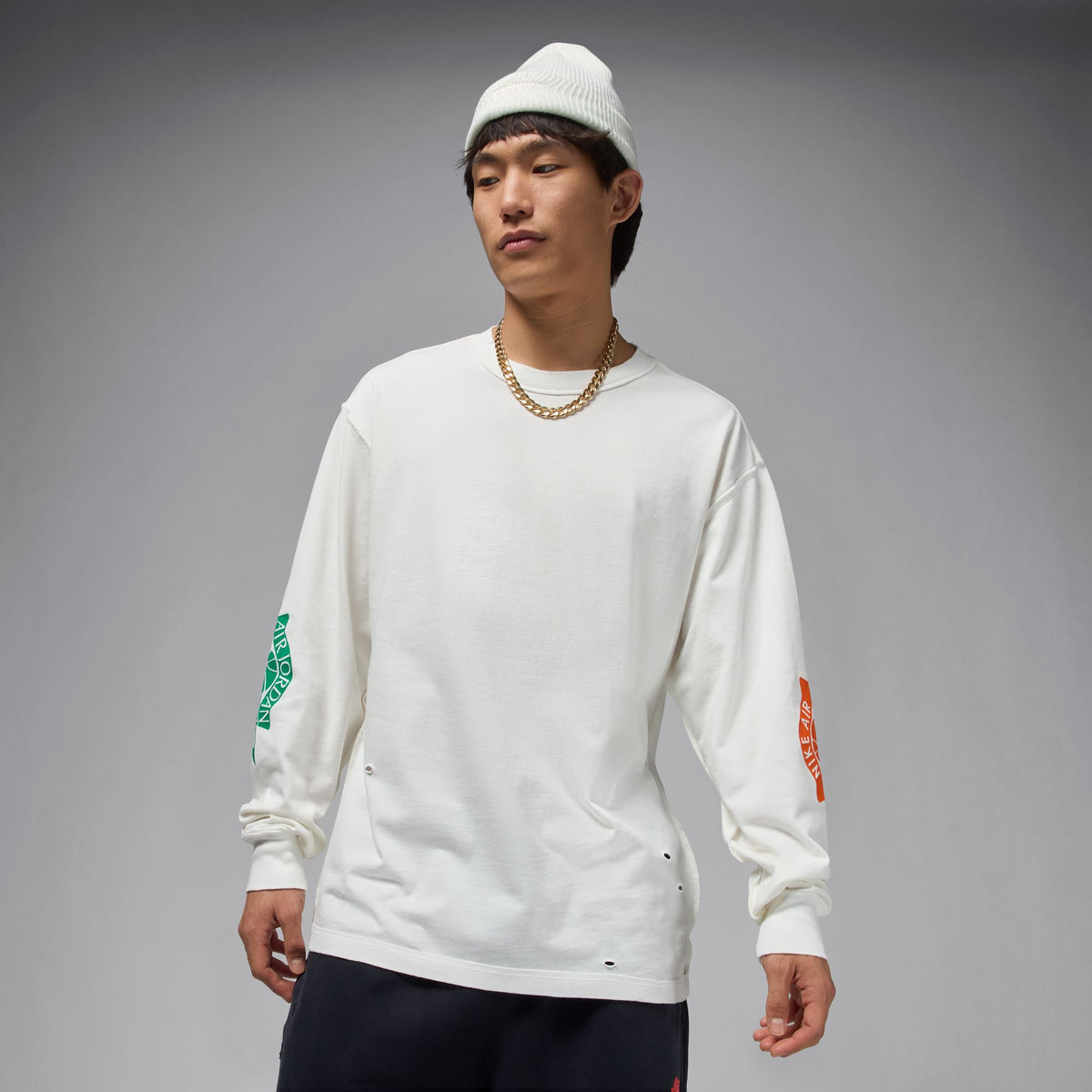 Jordan Rare Air Long-Sleeve T-Shirt Sail/Brilliant Orange IB3134-133