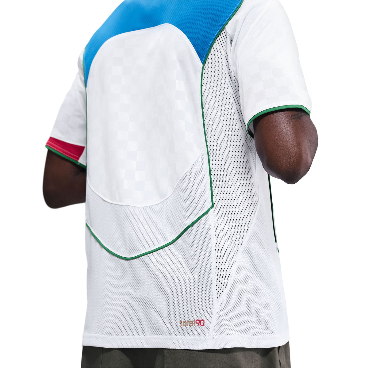 Nike Total 90 Dri-Fit Soccer Jersey - White/Italy Blue/Sport Red/Metallic Gold IB4210-100