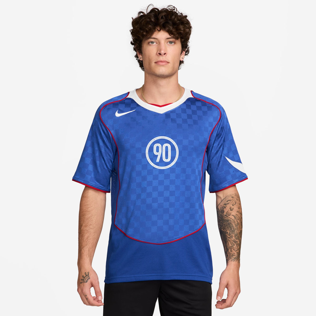 Nike Total 90 Dri-Fit Soccer Jersey - Game Royal/White/Sport Red IB4212-480