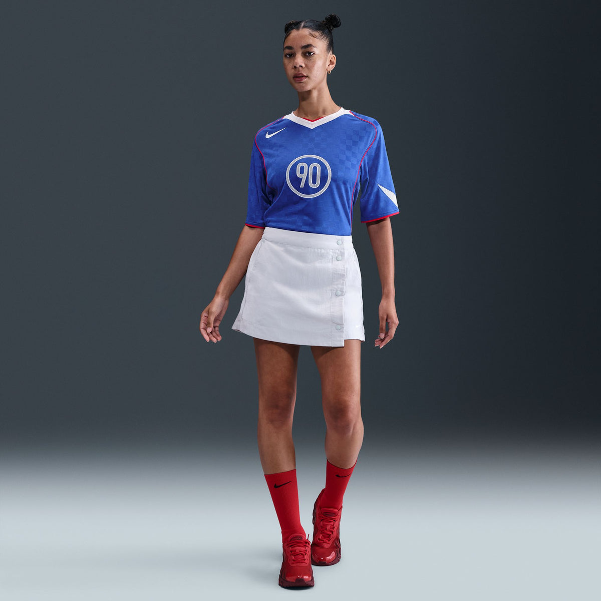 Nike Total 90 Dri-Fit Soccer Jersey - Game Royal/White/Sport Red IB4212-480
