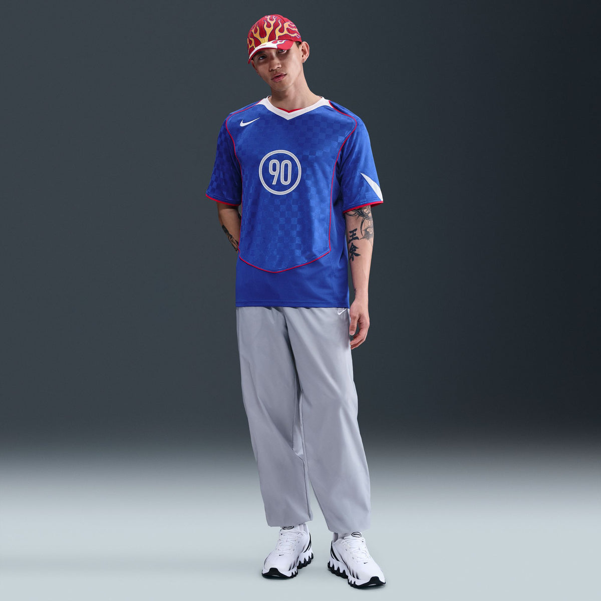 Nike Total 90 Dri-Fit Soccer Jersey - Game Royal/White/Sport Red IB4212-480