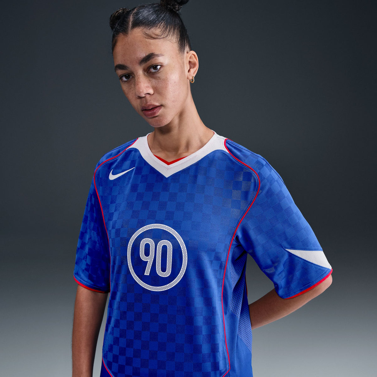 Nike Total 90 Dri-Fit Soccer Jersey - Game Royal/White/Sport Red IB4212-480