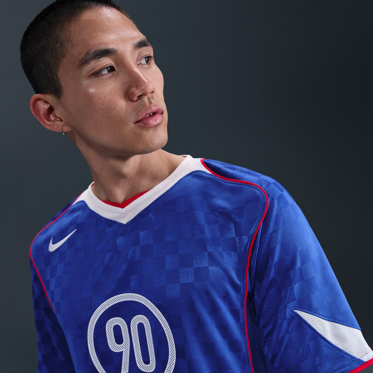Nike Total 90 Dri-Fit Soccer Jersey - Game Royal/White/Sport Red IB4212-480