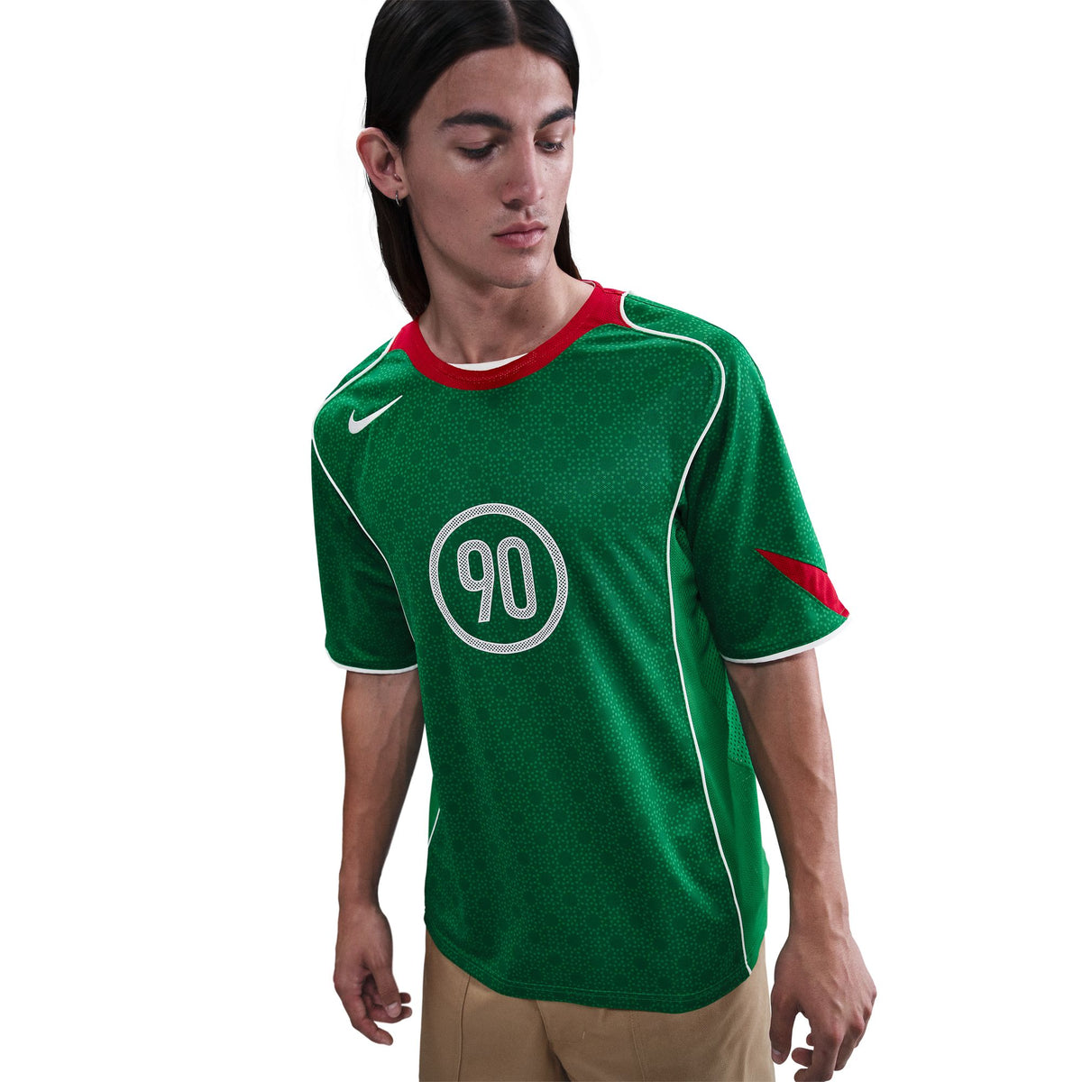 Nike Total 90 Dri-Fit Soccer Jersey - Classic Green/Sport Red/White IB4216-306 