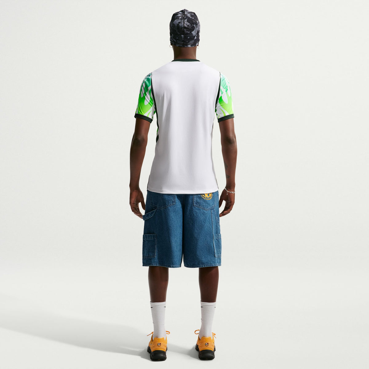 Nigeria 2026 Stadium Away Soccer Jersey White/Green Glow/Black IB5376-100