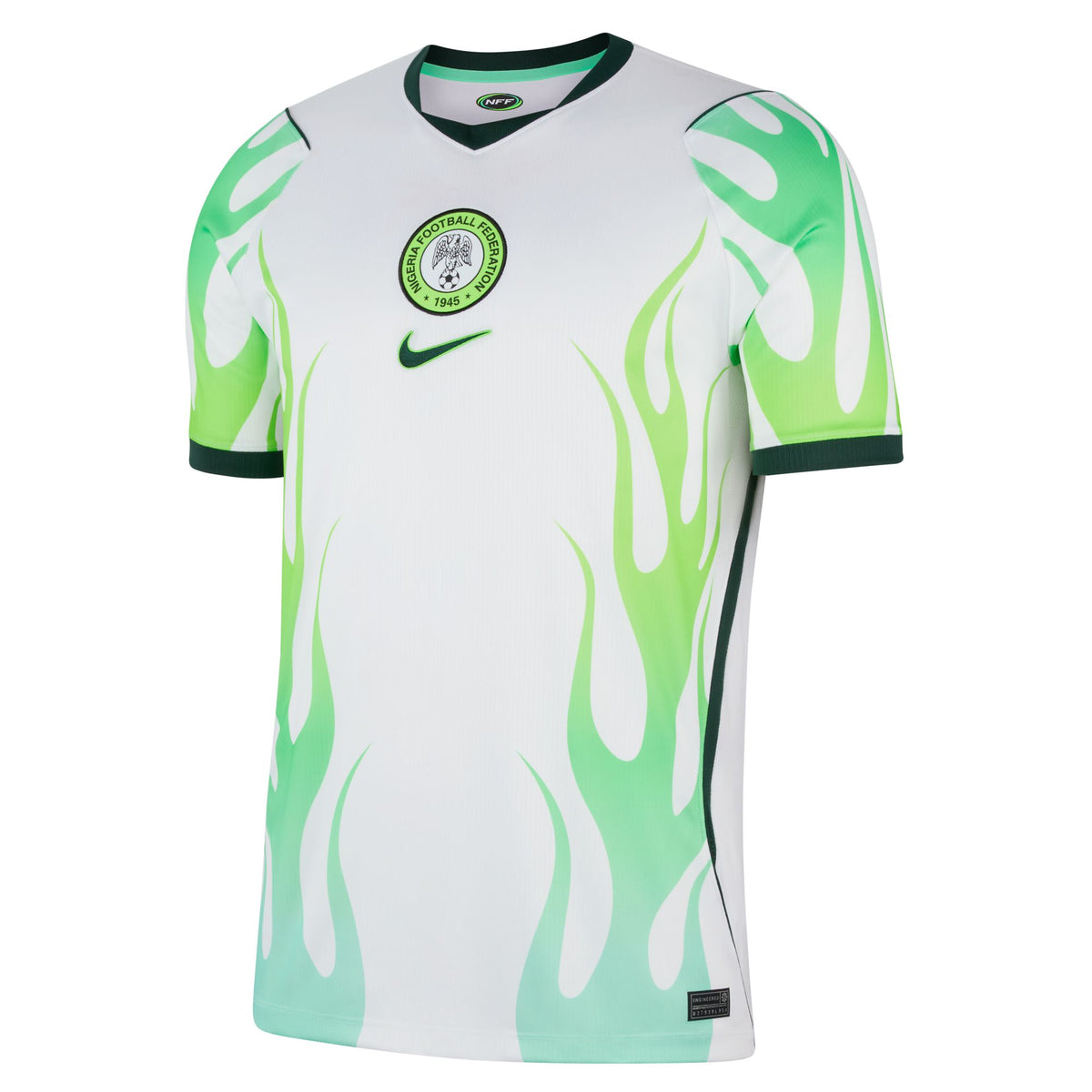 Nigeria 2026 Stadium Away Soccer Jersey White/Green Glow/Black IB5376-100