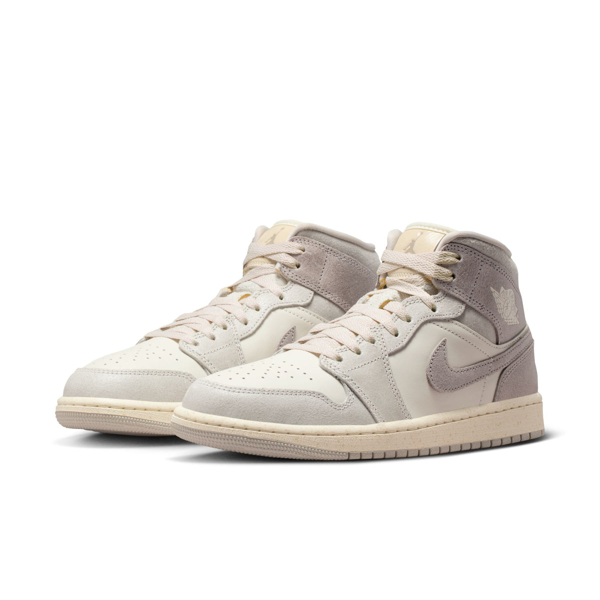 W Air Jordan 1 Mid SE Lt Iron Ore/Enigma Stone/Pale Ivory IB7010-001 