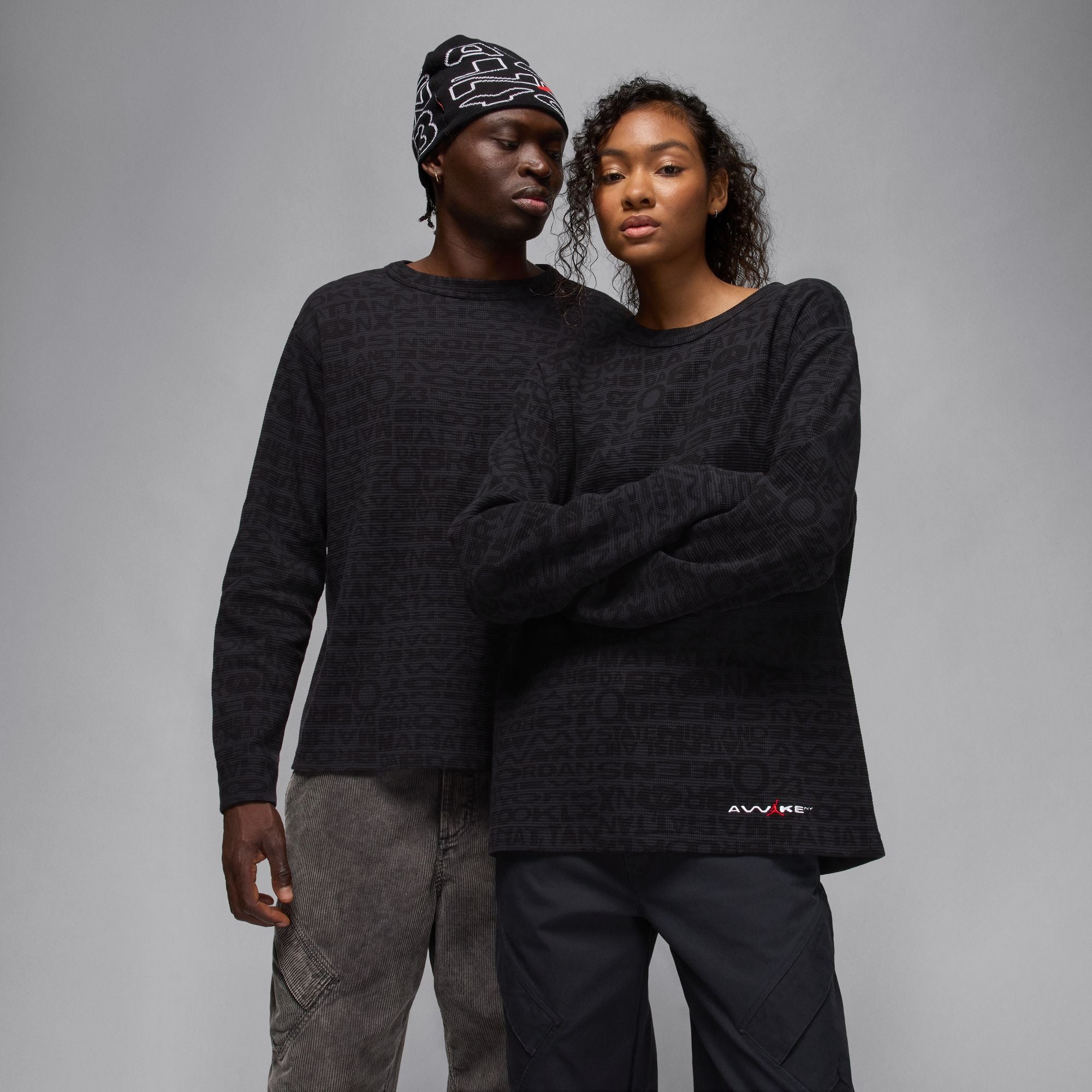Jordan X Awake NY Thermal Shirt Black/University Red IB7955-010 I