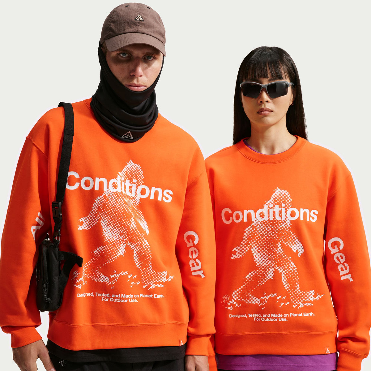 ACG "Tuff Fleece" Therma-Fit Pullover Crew-Neck Sweatshirt Safety Orange IF1490-819