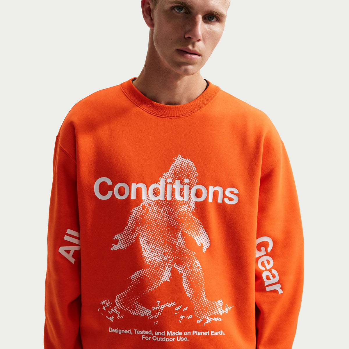 ACG "Tuff Fleece" Therma-Fit Pullover Crew-Neck Sweatshirt Safety Orange IF1490-819