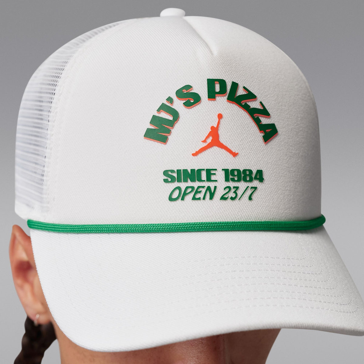 Jordan Rise Structured Trucker Cap White/Court Green/Infrared23 IF3536-100