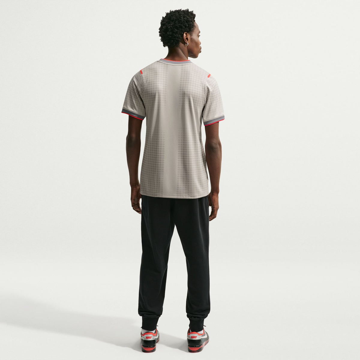 England X Palace Academy Pro Short-Sleeve Soccer Top Pewter Grey/Bright Crimson IH1670-052