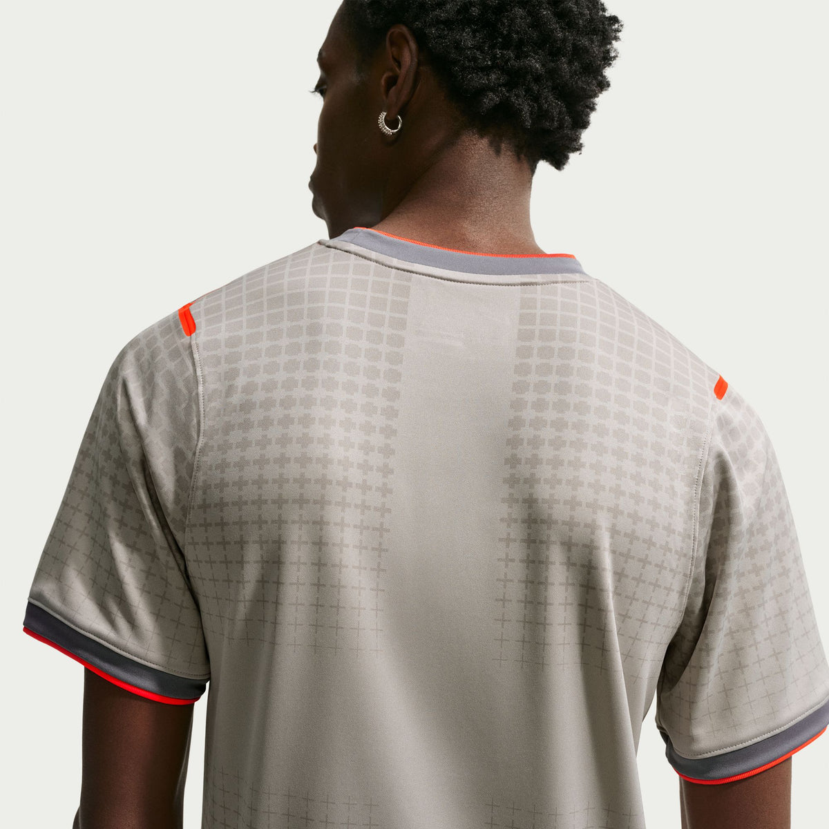 England X Palace Academy Pro Short-Sleeve Soccer Top Pewter Grey/Bright Crimson IH1670-052