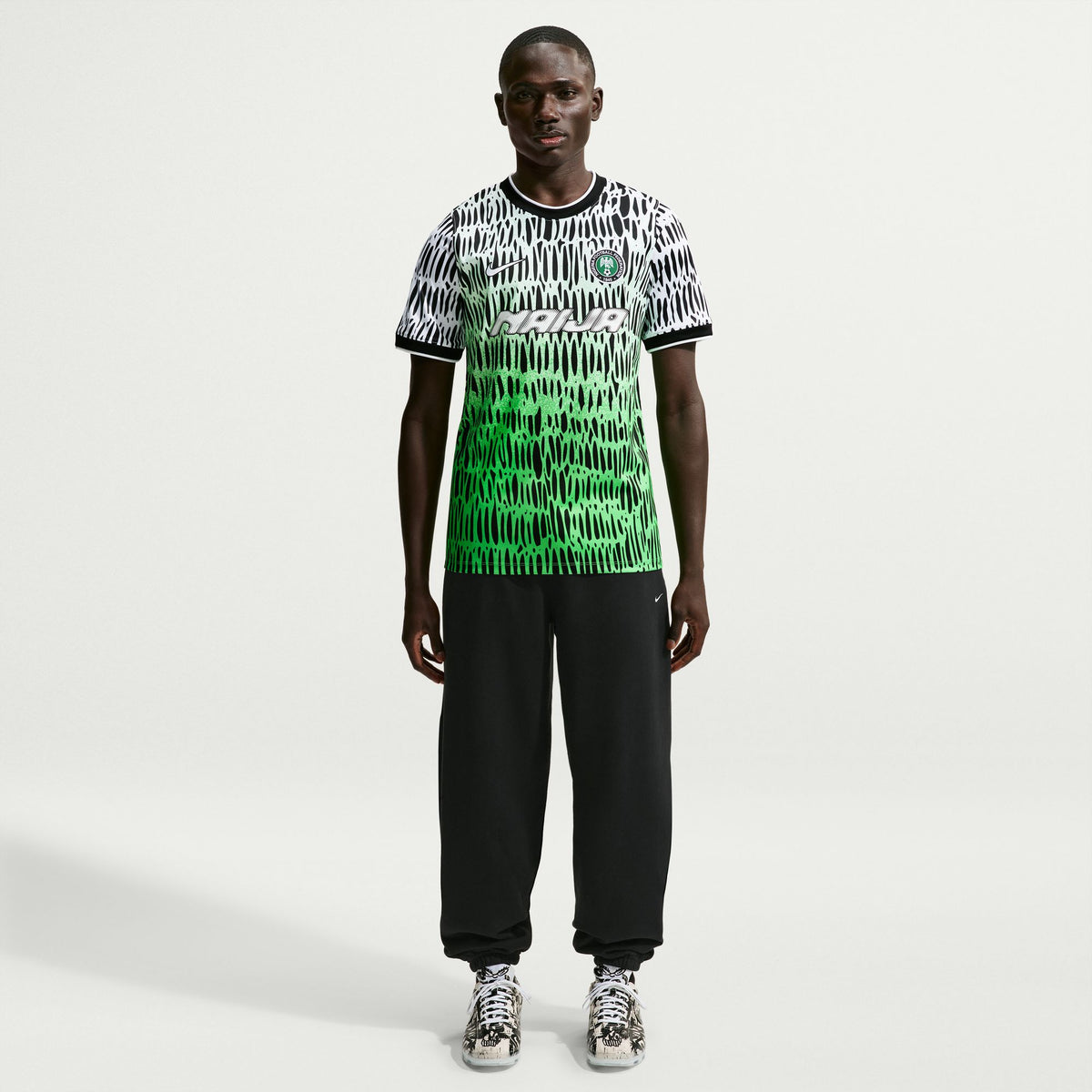 Nigeria X Slawn Dri-Fit Pro Academy Soccer Top Black/White IH1686-010