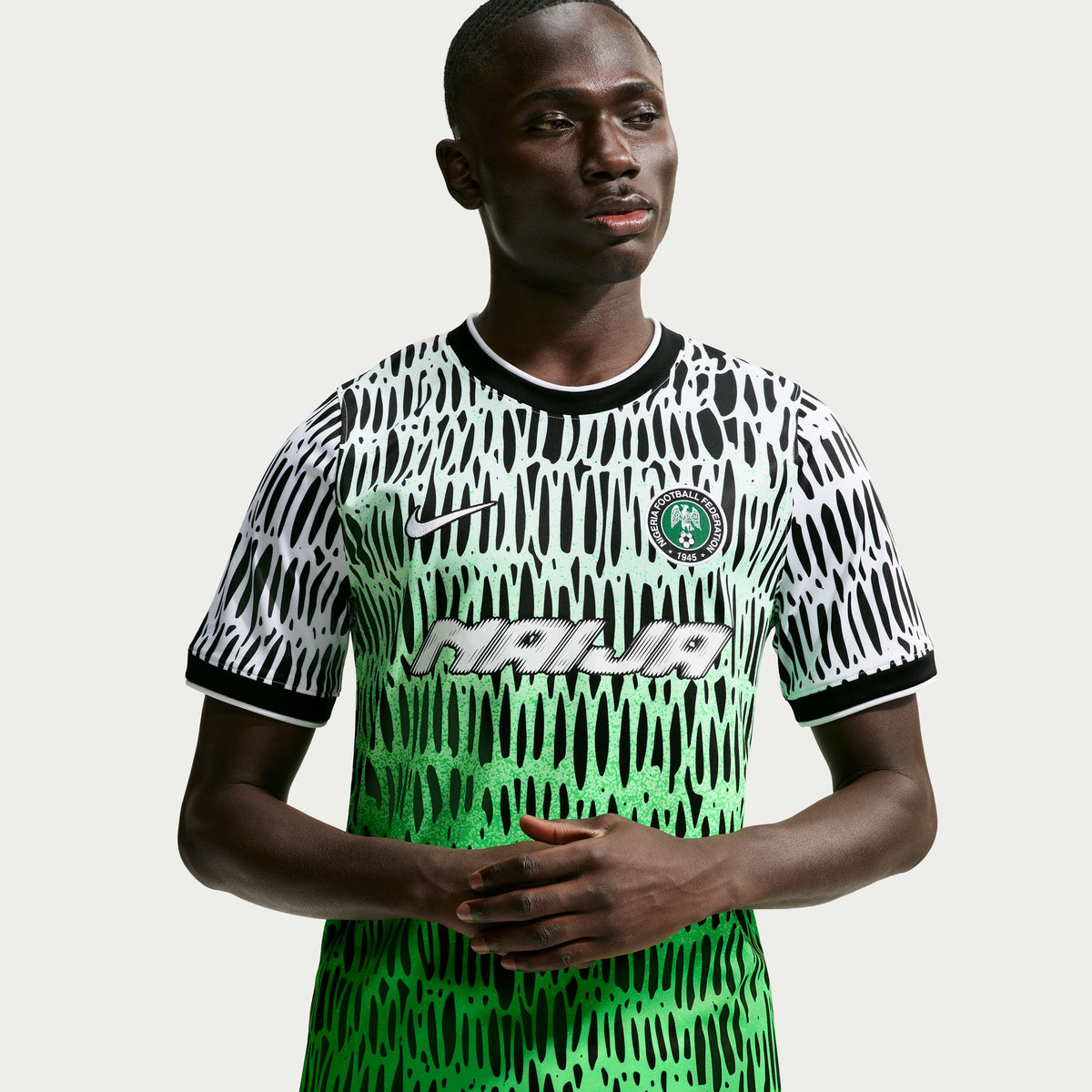Nigeria X Slawn Dri-Fit Pro Academy Soccer Top Black/White IH1686-010