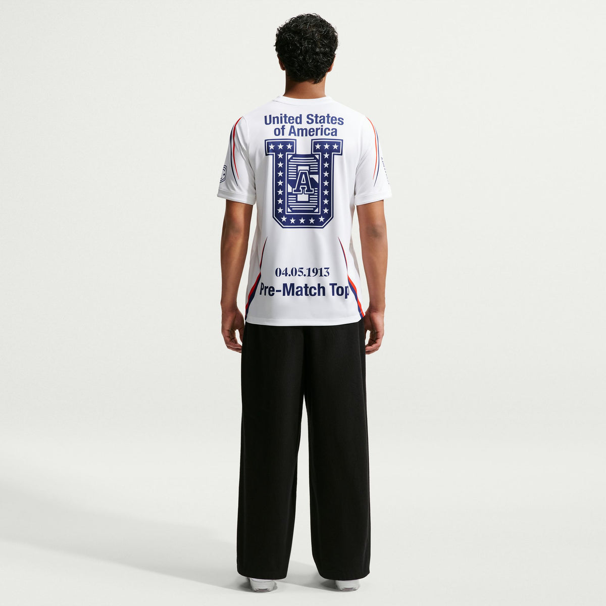 USA X V.A.A. Academy Pro Short-Sleeve Soccer Top White/Deep Royal Blue IH1696-100