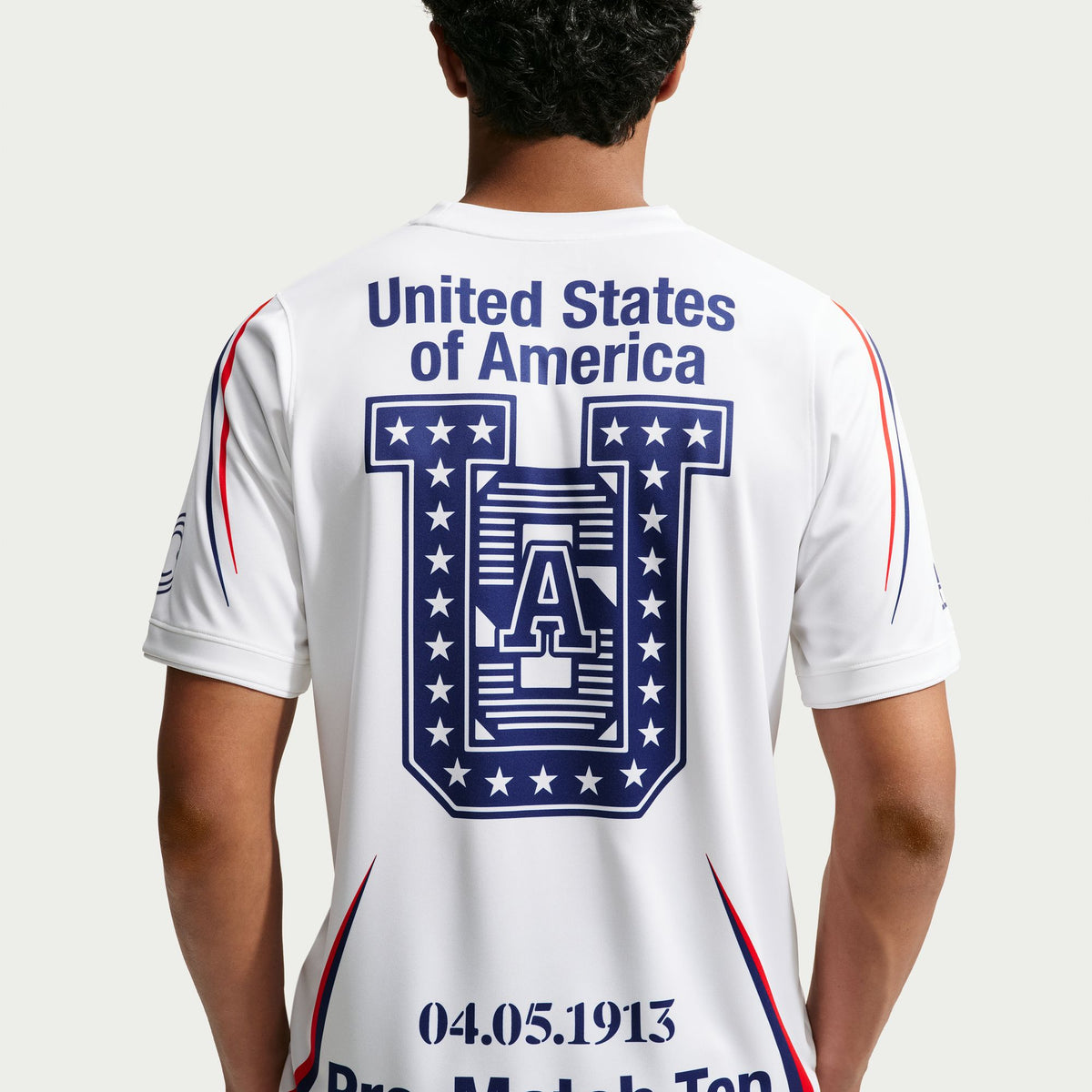 USA X V.A.A. Academy Pro Short-Sleeve Soccer Top White/Deep Royal Blue IH1696-100