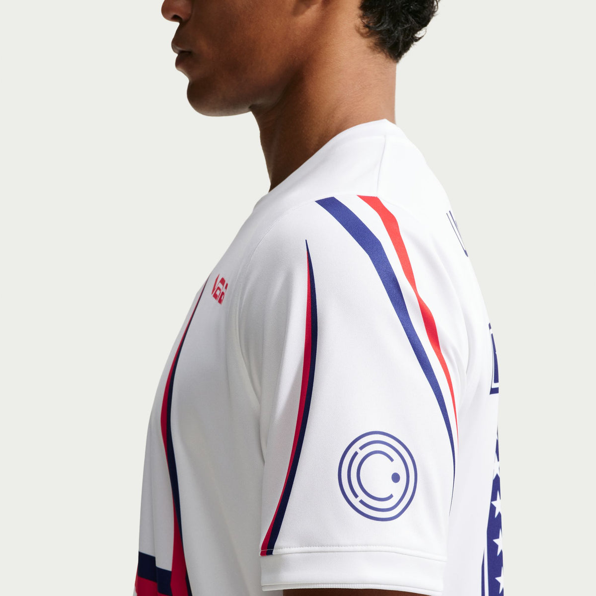 USA X V.A.A. Academy Pro Short-Sleeve Soccer Top White/Deep Royal Blue IH1696-100