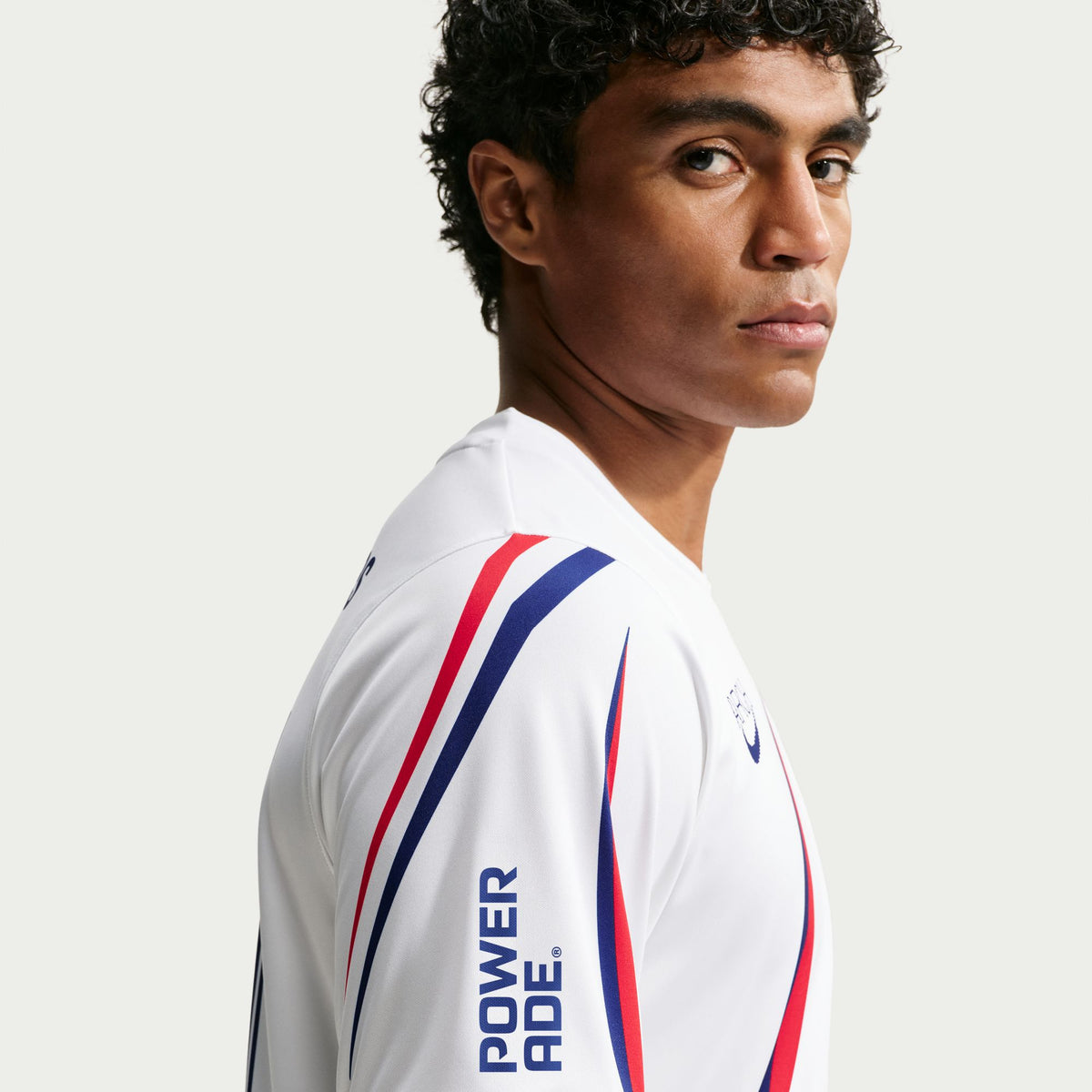 USA X V.A.A. Academy Pro Short-Sleeve Soccer Top White/Deep Royal Blue IH1696-100