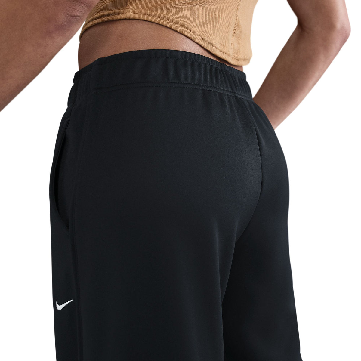 W NSW Mid-Rise Wide-Leg Track Pants Black/Sail IH8514-010