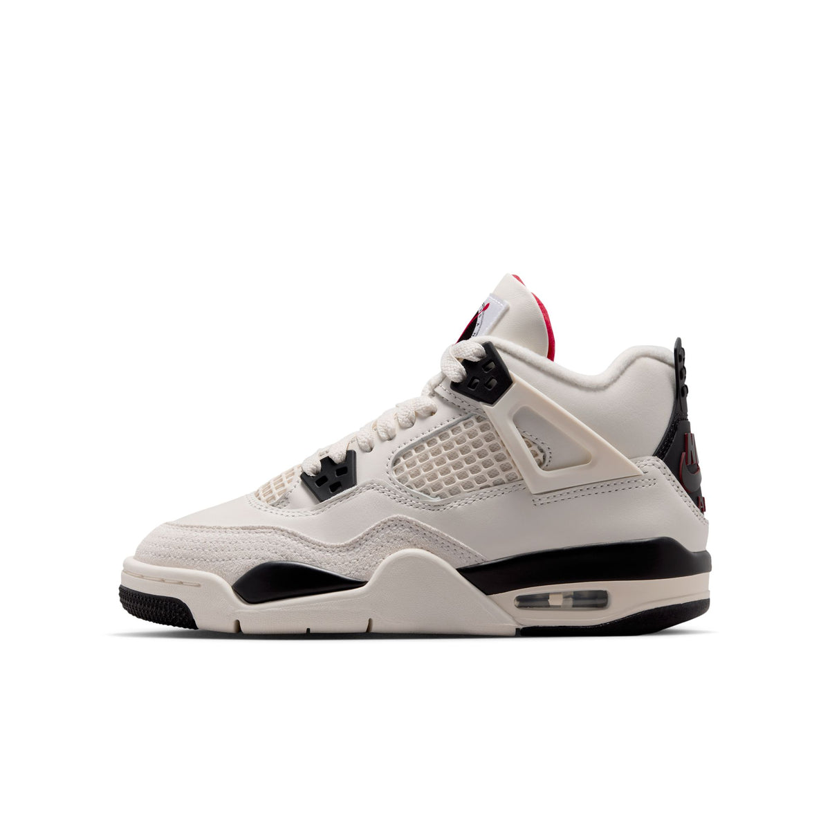 (GS) Air Jordan 4 Retro "Flight Club" Sail/Black/University Red IM4026-100