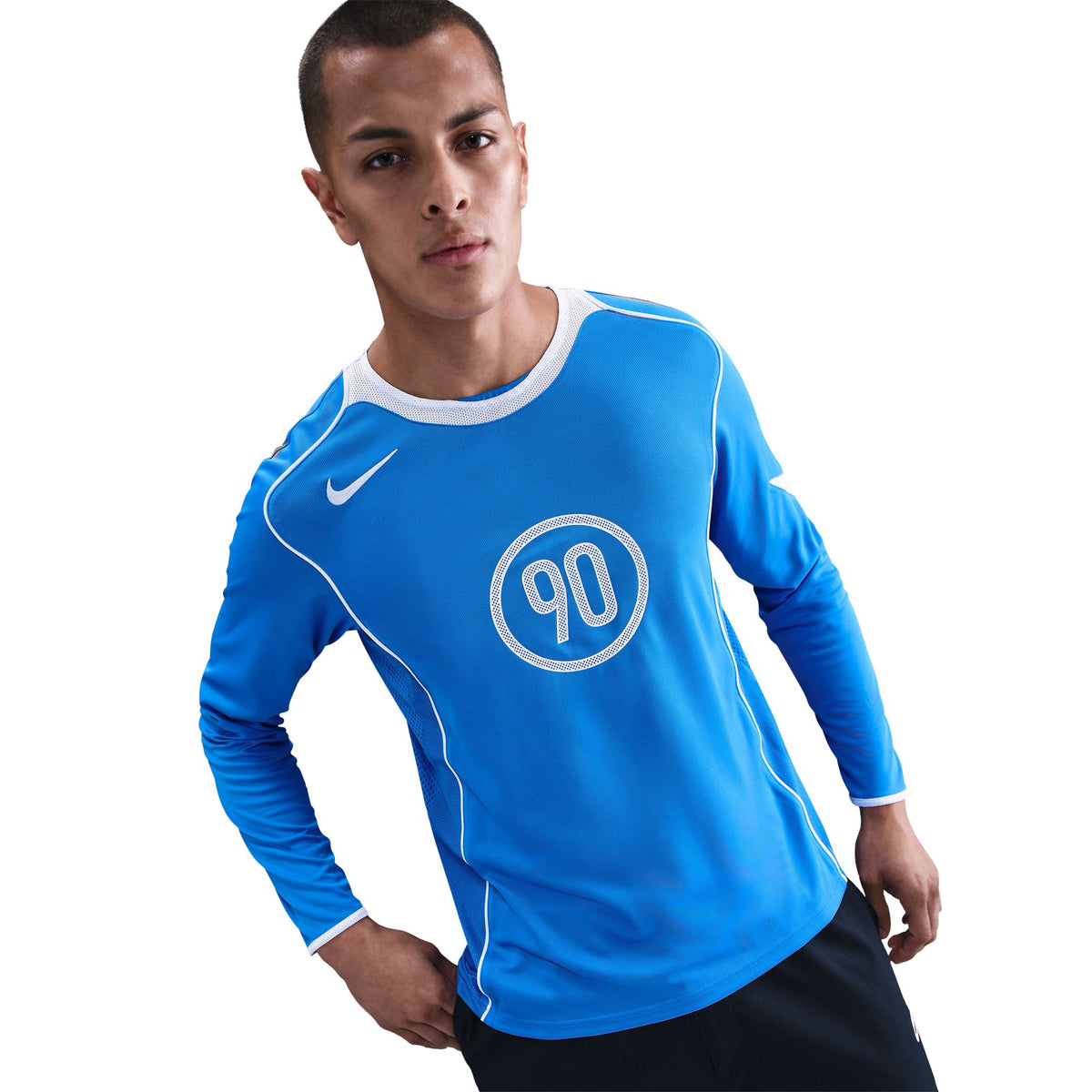 Nike Total 90 Dri-Fit Long-Sleeve Soccer Top Lt Photo Blue/White IM6311-435