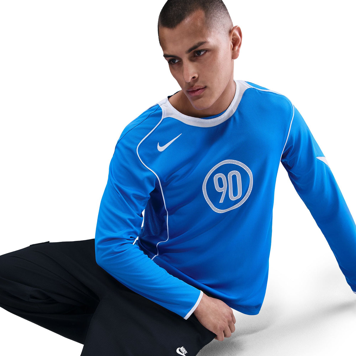 Nike Total 90 Dri-Fit Long-Sleeve Soccer Top Lt Photo Blue/White IM6311-435