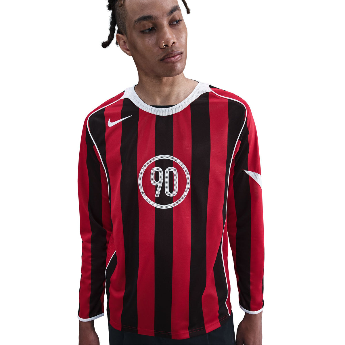 Nike Total 90 Dri-Fit Long-Sleeve Soccer Top Gym Red/White IM6313-687