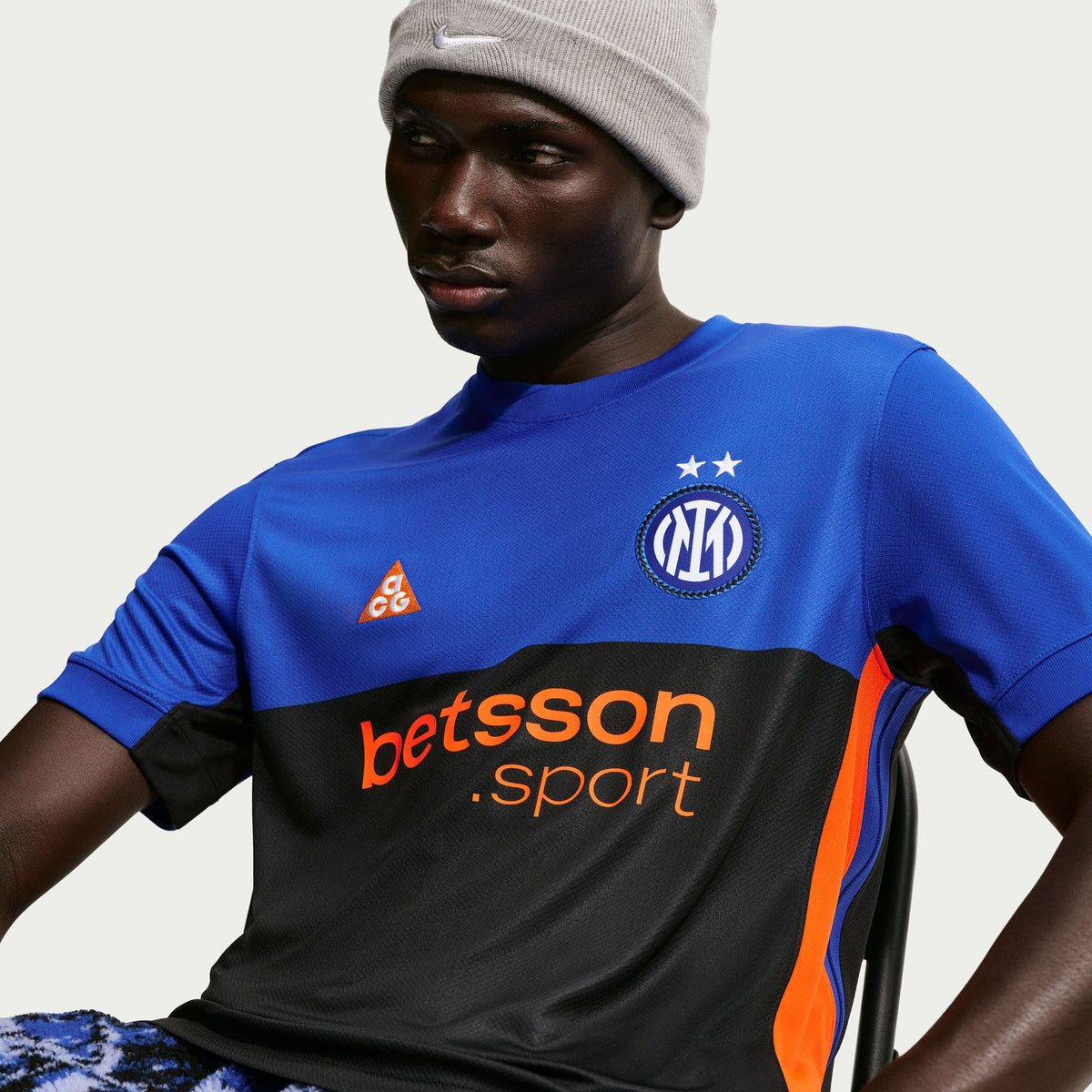 INTER Dri-Fit Short Sleeve Stad Jersey SE Hyper Blue/Black/Safety Orange IM6998-413