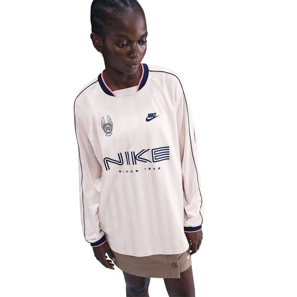 Nike W NSW Long-Sleeve Jersey Top Silt Red/Midnight Navy IM7452