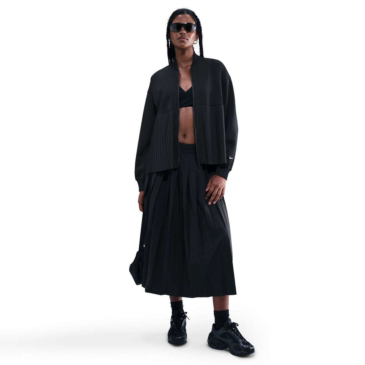 Nike W NSW Pleated Jacket Black/Sail IM7457-010