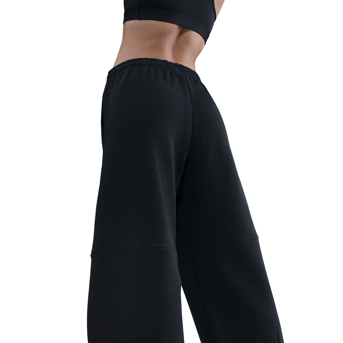 W NSW Phoenix Fleece Loose Mid-Rise Barrel Pants Black/Sail IM7474-010 