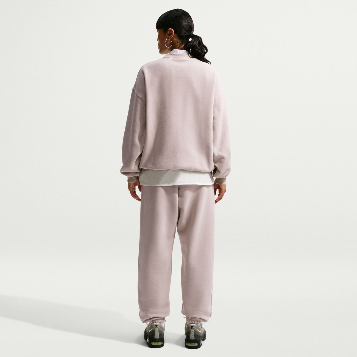 W Studio Fleece Medium Weight High-Rise Oversized Cuffed Pants Cream II/Sail IM8074-236
