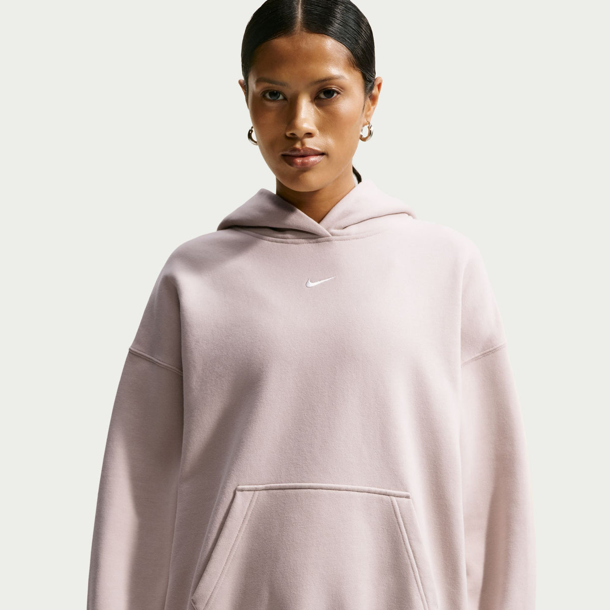 W Studio Fleece Medium Weight Oversized Pullover Hoodie IM8502-236