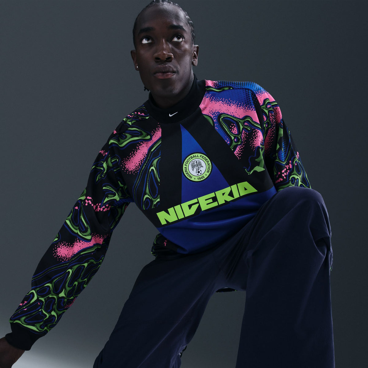 Nigeria Authentic Goalkeeper Jersey Black/Hyper Pink/White IO0782-010