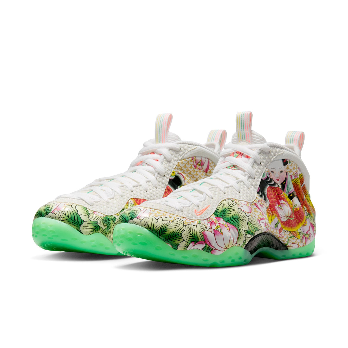 Nike Air Foamposite One Premium - White/Lt Poison Green/Black/Lava Glow IR2078-100