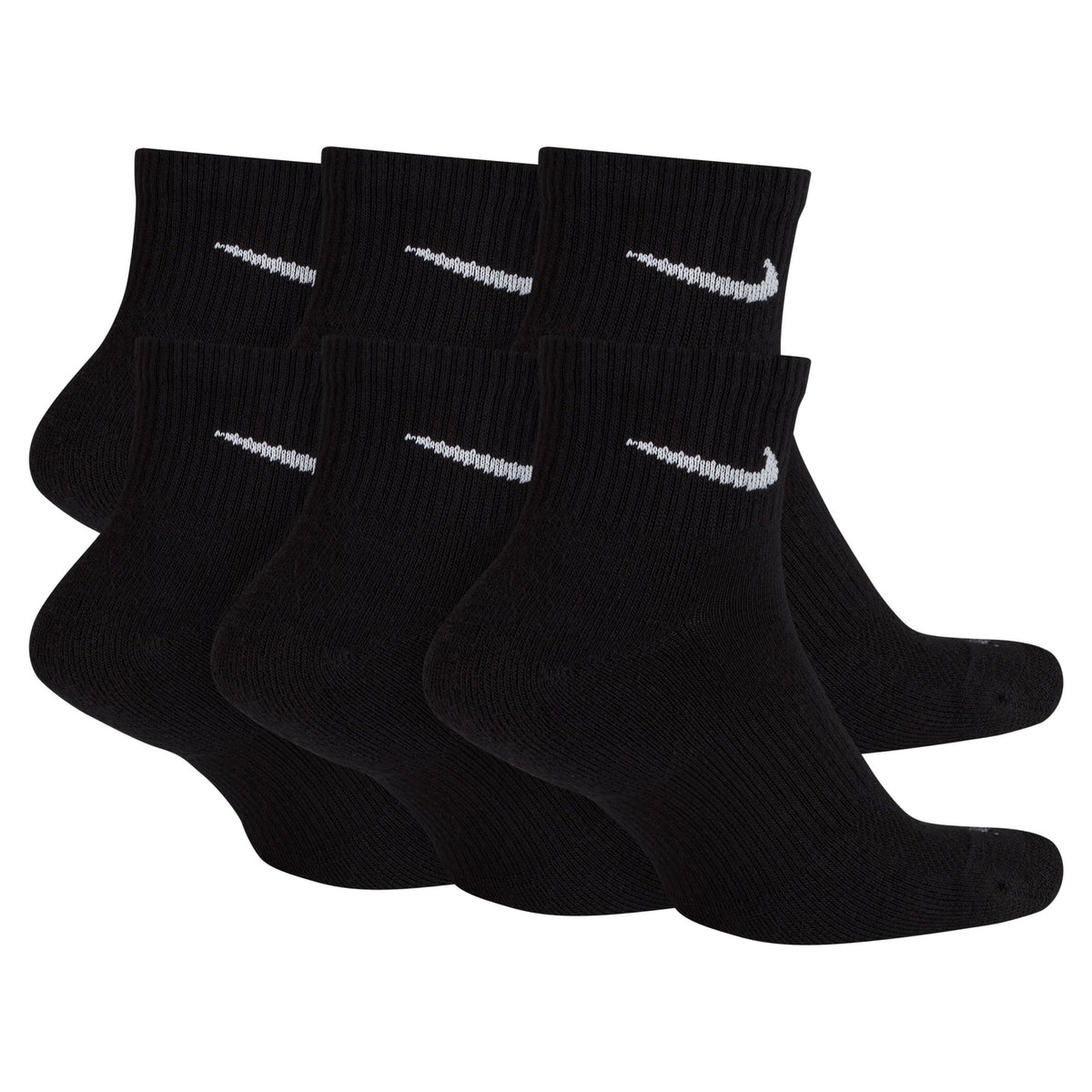 Nike Everyday Plus Cushioned Training Ankle Socks (6 PK) Black SX6899-010