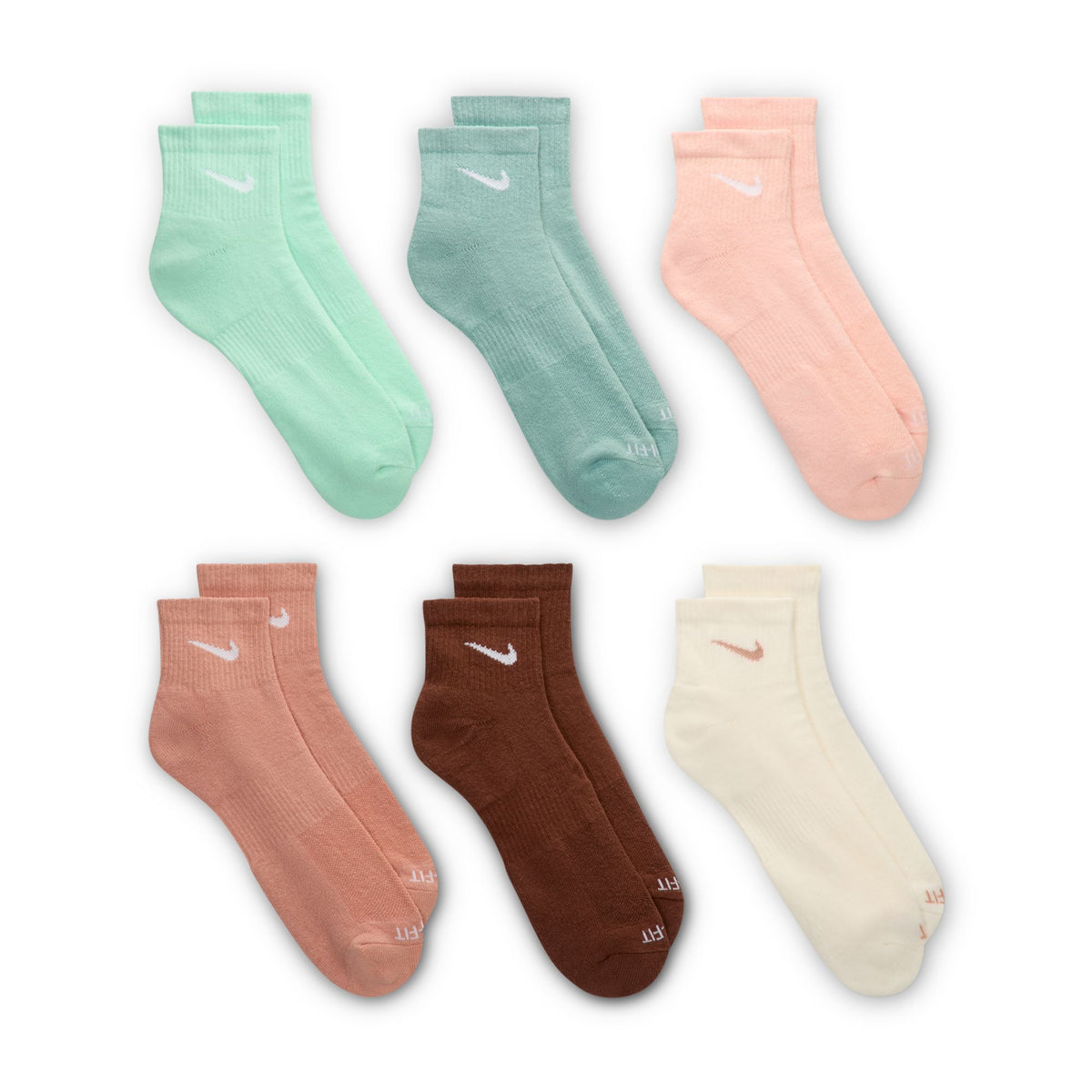 Nike Everyday Plus Cushioned Training Ankle Socks (6 Pairs) Multi-Colour SX6899-971
