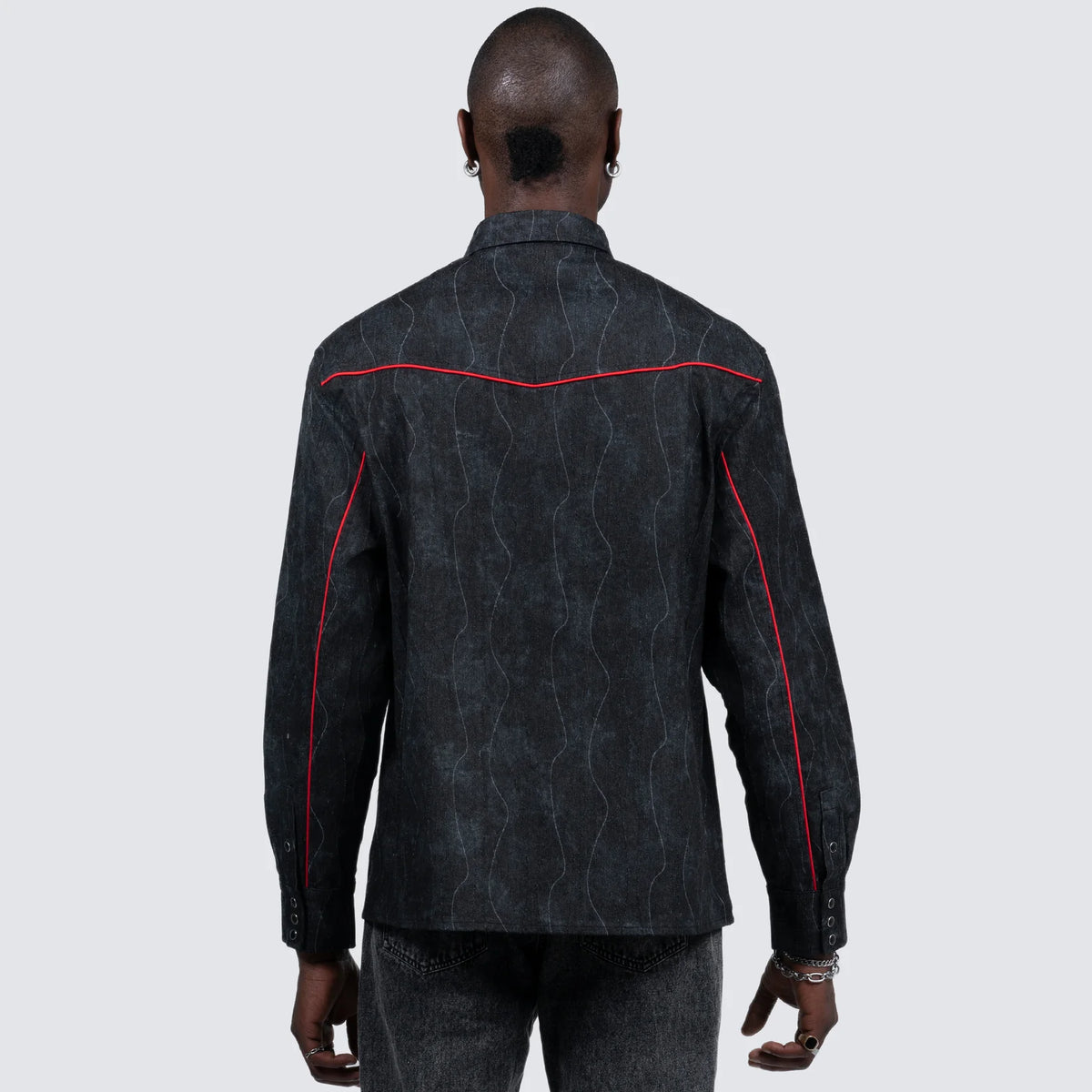 Pleasures Acid Cowboy Denim Shirt Black