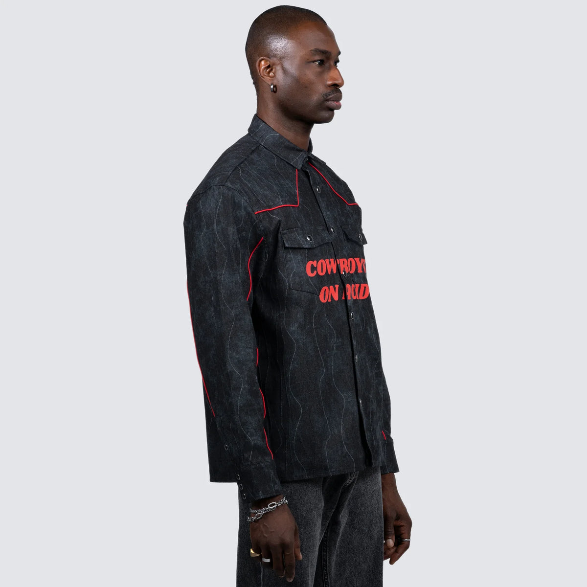 Pleasures Acid Cowboy Denim Shirt Black