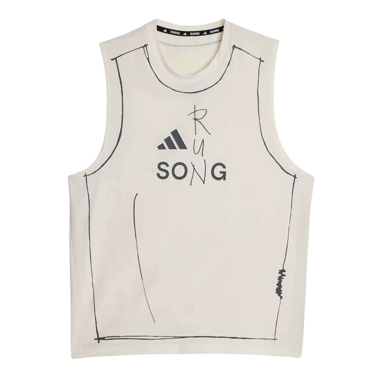 Adi365 Song For The Mute Running Tank Top Chalk White