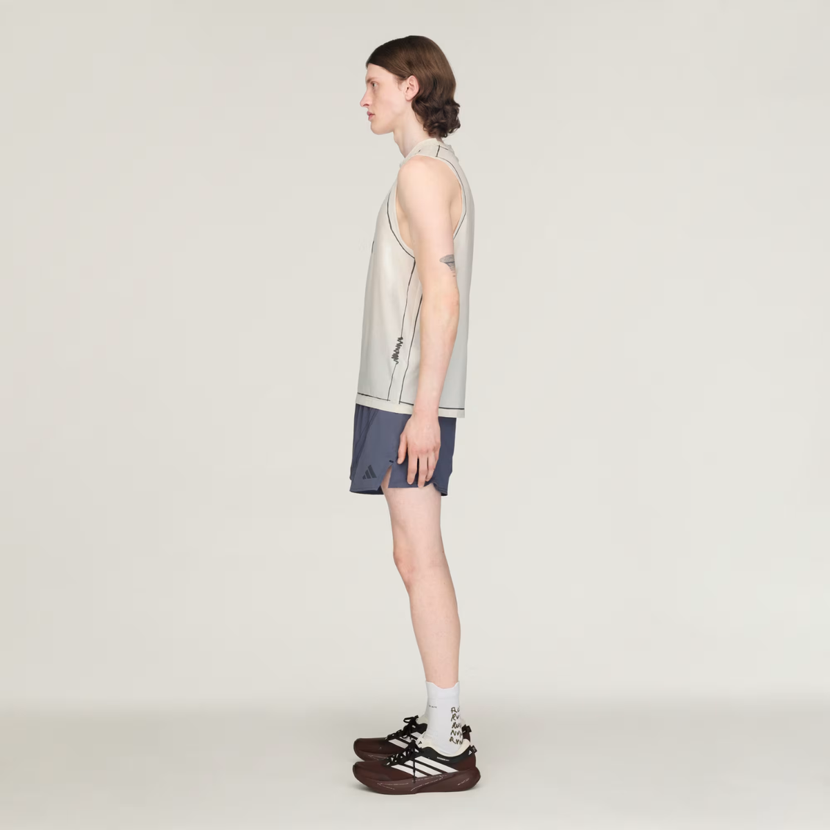 Adi365 Song For The Mute Running Tank Top Chalk White