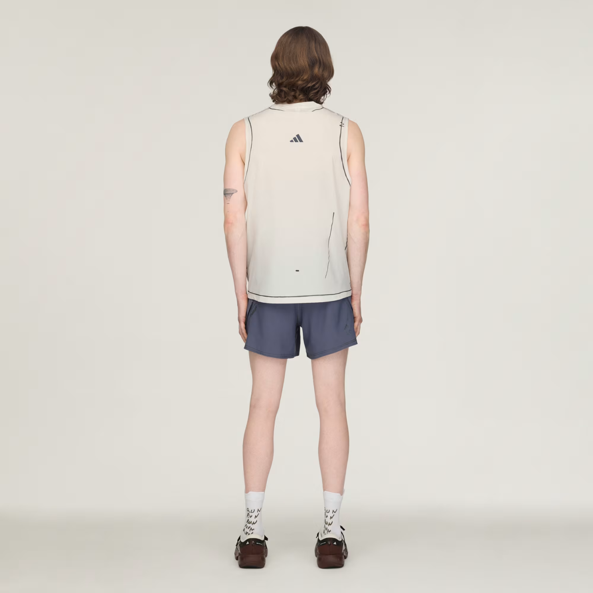 Adi365 Song For The Mute Running Tank Top Chalk White
