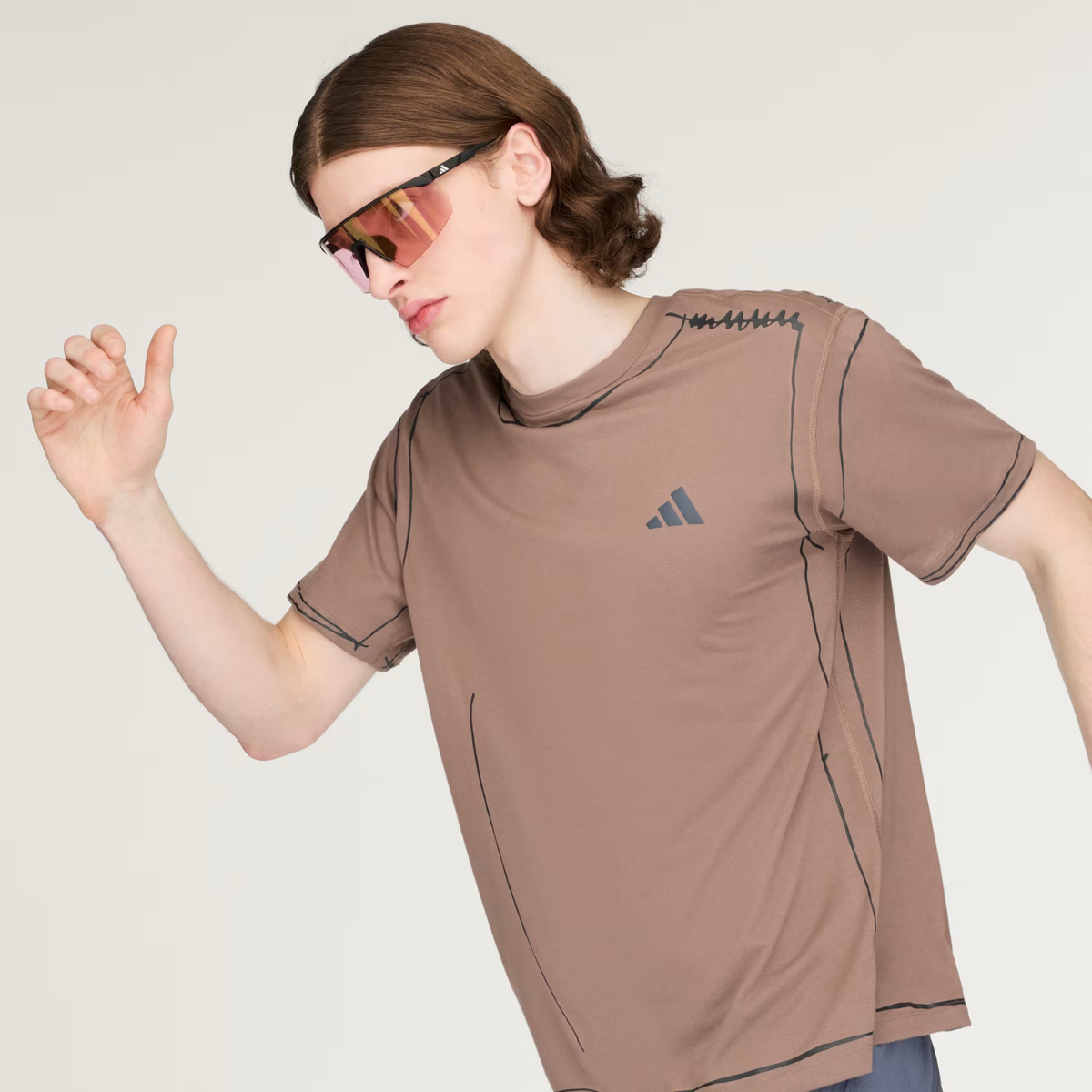 Adi365 Song For The Mute Running Unitefit T-Shirt Trace Brown
