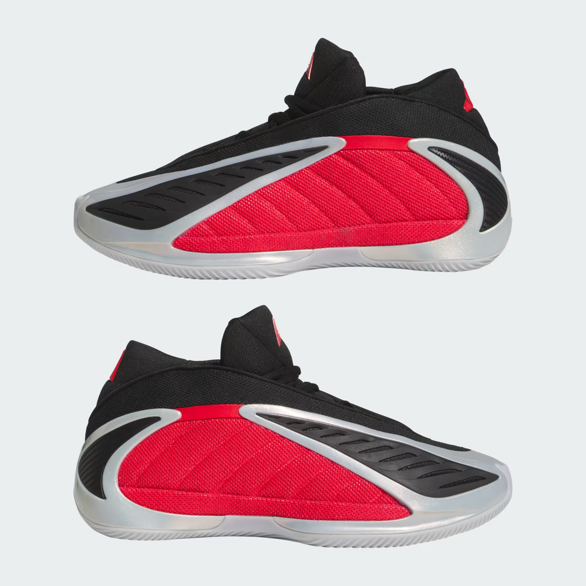 Adidas Anthony Edwards 2 Silver Metallic/Pure Ruby/Core Black