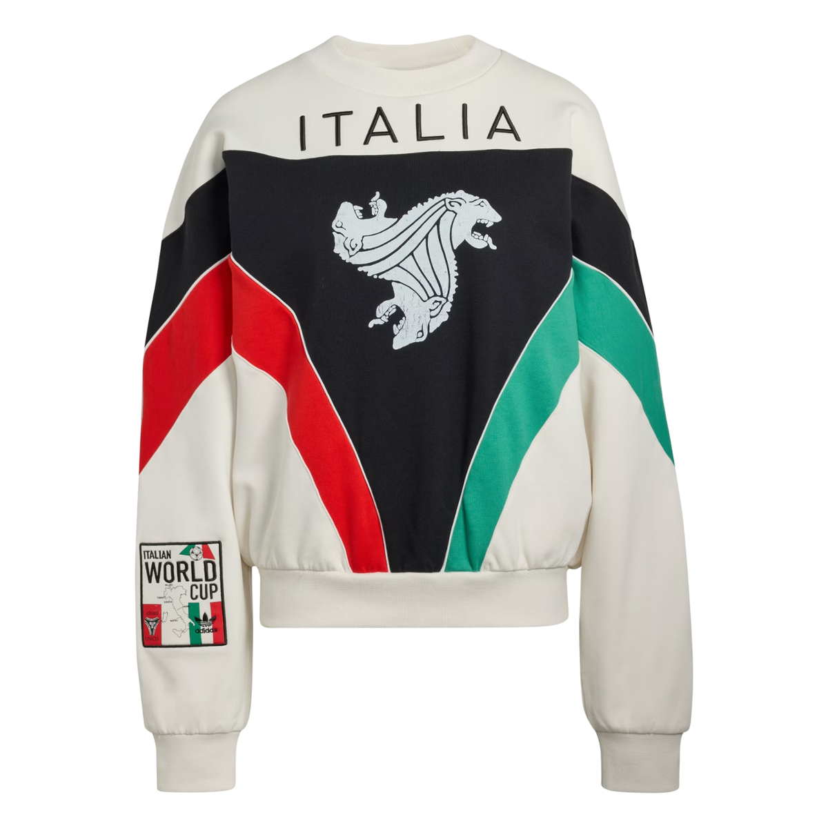 Adidas W Italia Coppa Del Mundo Crew Sweater Cloud White/Black/Vivid Red/Semi Court Green
