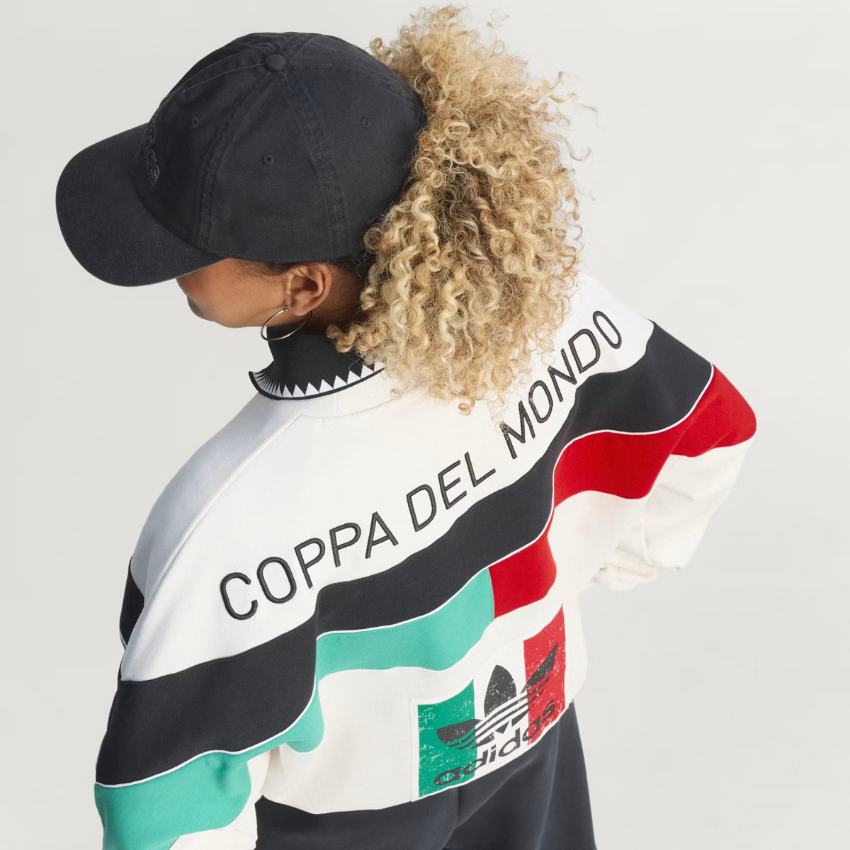 Adidas W Italia Coppa Del Mundo Crew Sweater Cloud White/Black/Vivid Red/Semi Court Green